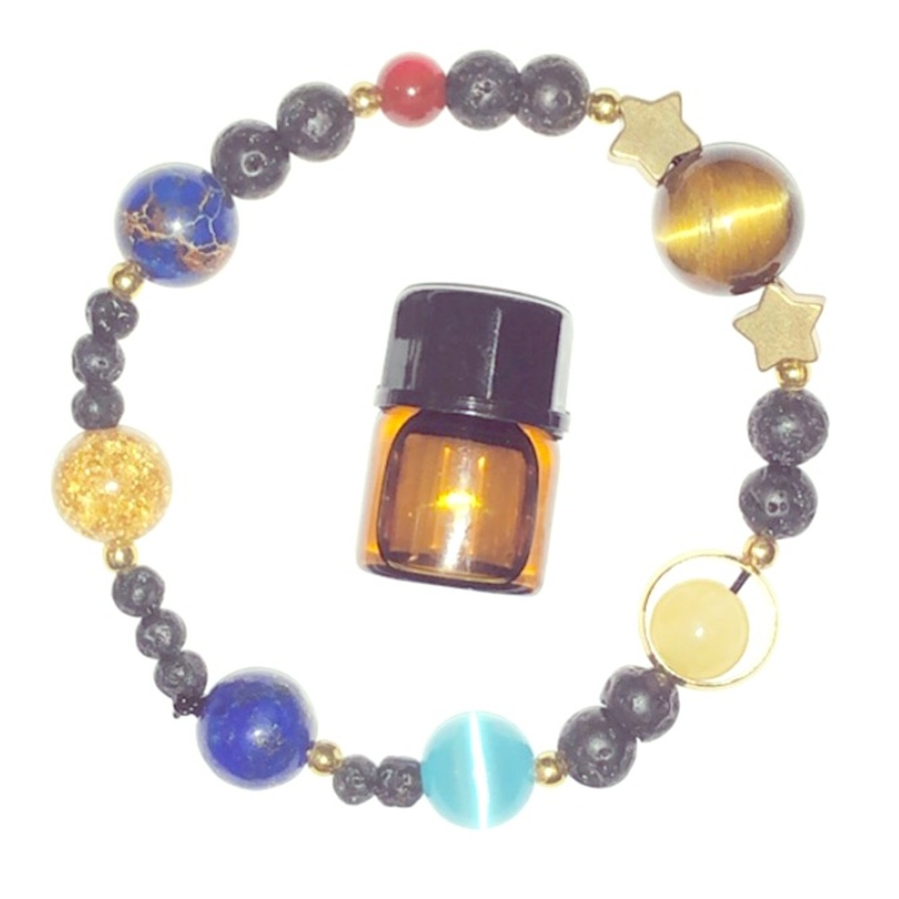 Planet to Universe Chakra Lava Bracelet and Oil
